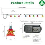 Musical Bell String Lights with 25 Holiday Songs