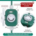 20 FT Outdoor Timer Extension Cord for Lights