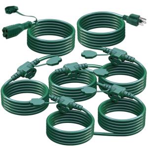 50Ft Outdoor Extension Cord with 6 Outlets