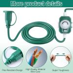 20 FT Outdoor Timer Extension Cord for Lights