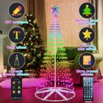 8FT RGB Color Changing Music Sync Christmas Tree