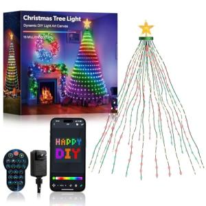 RGB 7Ft Smart Christmas Tree Lights with Music Sync