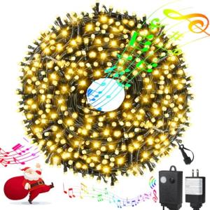 Synchronized Music LED Christmas String Lights 105ft