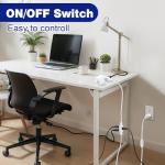 15 Ft White Extension Cord with 9 Outlets