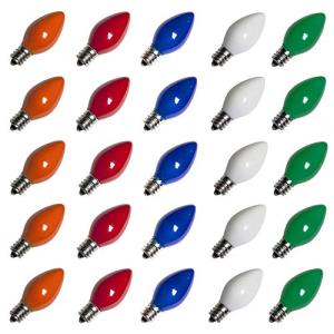 25 Pack C7 Multicolor Christmas Music Sync Bulbs