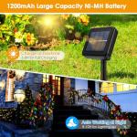 Solar-Powered Multicolored Christmas Lights for Outdoors