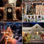 Solar-Powered Multicolored Christmas Lights for Outdoors