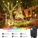 Synchronized Music LED Christmas String Lights 105ft