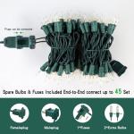 20FT LED Christmas String Lights, 100 Warm White