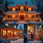 20FT LED Christmas String Lights, 100 Warm White