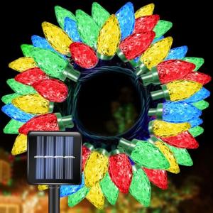 50 LED Solar Christmas Lights with Music Sync