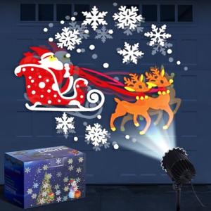 Lingvee Christmas Projector Light with Santa Slides