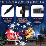 Lingvee Christmas Projector Light with Santa Slides