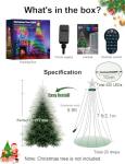 RGB 7Ft Smart Christmas Tree Lights with Music Sync