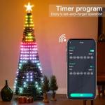RGB 7Ft Smart Christmas Tree Lights with Music Sync