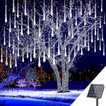 Solar Christmas Lights with 16 Meteor Shower Tubes