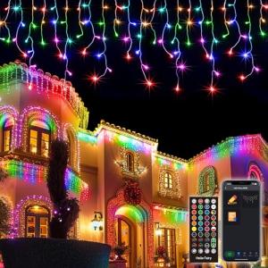 Smart 16.5FT Music Sync Color Changing Icicle Lights
