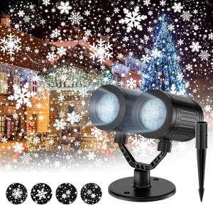 Snowflake Projector Lights for Christmas Music Displays