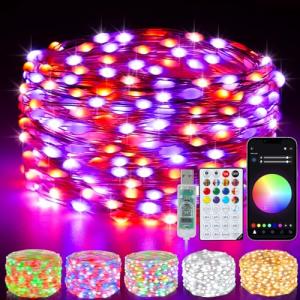 33Ft Smart Music Sync Fairy Lights with Remote
