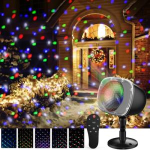 RGBW Christmas Snow Projector Lights with Remote