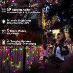 Solar Powered 200FT 600 LED Christmas String Lights