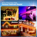 Color Changing 26.2FT Icicle Lights with Remote