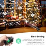Snowflake Projector Lights for Christmas Music Displays
