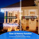 Color Changing 26.2FT Icicle Lights with Remote