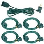 Kanayu 5 Pack 6 ft Green Extension Cords
