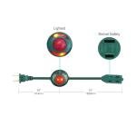OSKOS 2-Pack Musical Extension Cord 9FT with Switch