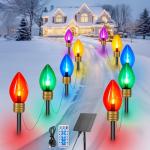 Jumbo Solar C9 Christmas Lights with Remote