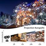 Snowflake Projector Lights for Christmas Music Displays