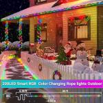 33ft RGB Music Sync Rope Lights with Remote