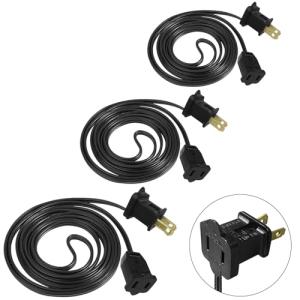 3-Pack 6FT Polarized Extension Cords for Lights