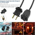 3-Pack 6FT Polarized Extension Cords for Lights