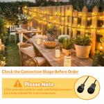 Waterproof 16.4FT Extension Cord for Holiday Lights