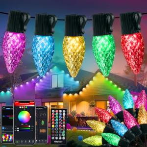 C9 LED Music Sync Christmas Lights - 150 RGB