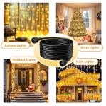 Waterproof 16.4FT Extension Cord for Holiday Lights