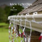 100 Pro Grade Light Clips for String Lights