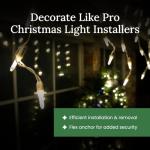 100 Pro Grade Light Clips for String Lights