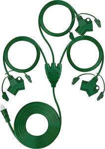 6 Outlet Splitter for Christmas Lights and Music