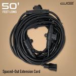 50 FT 10-Outlet Extension Cord for Christmas Lights