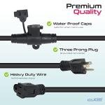50 FT 10-Outlet Extension Cord for Christmas Lights