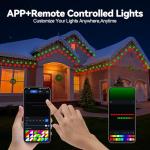 Smart Snowflake Icicle Lights with Music Sync