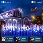 792 LED Musical Christmas Curtain Lights - 8 Modes