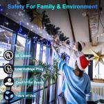 792 LED Musical Christmas Curtain Lights - 8 Modes
