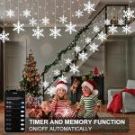 Smart Snowflake Icicle Lights with Music Sync