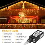 400 LED Music-Synced Icicle Lights - 32.8Ft
