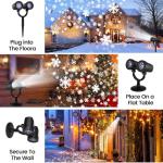 Christmas Snowflake Projector Lights for Holiday Cheer