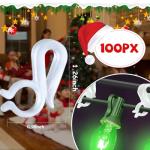 100 Mini Christmas Light Clips for Easy Setup